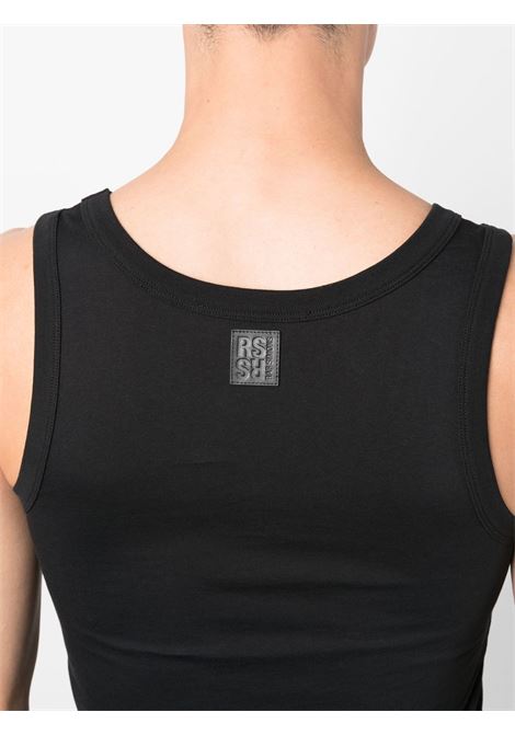 Black logo-patch tank top - men RAF SIMONS | 231M122B190170099